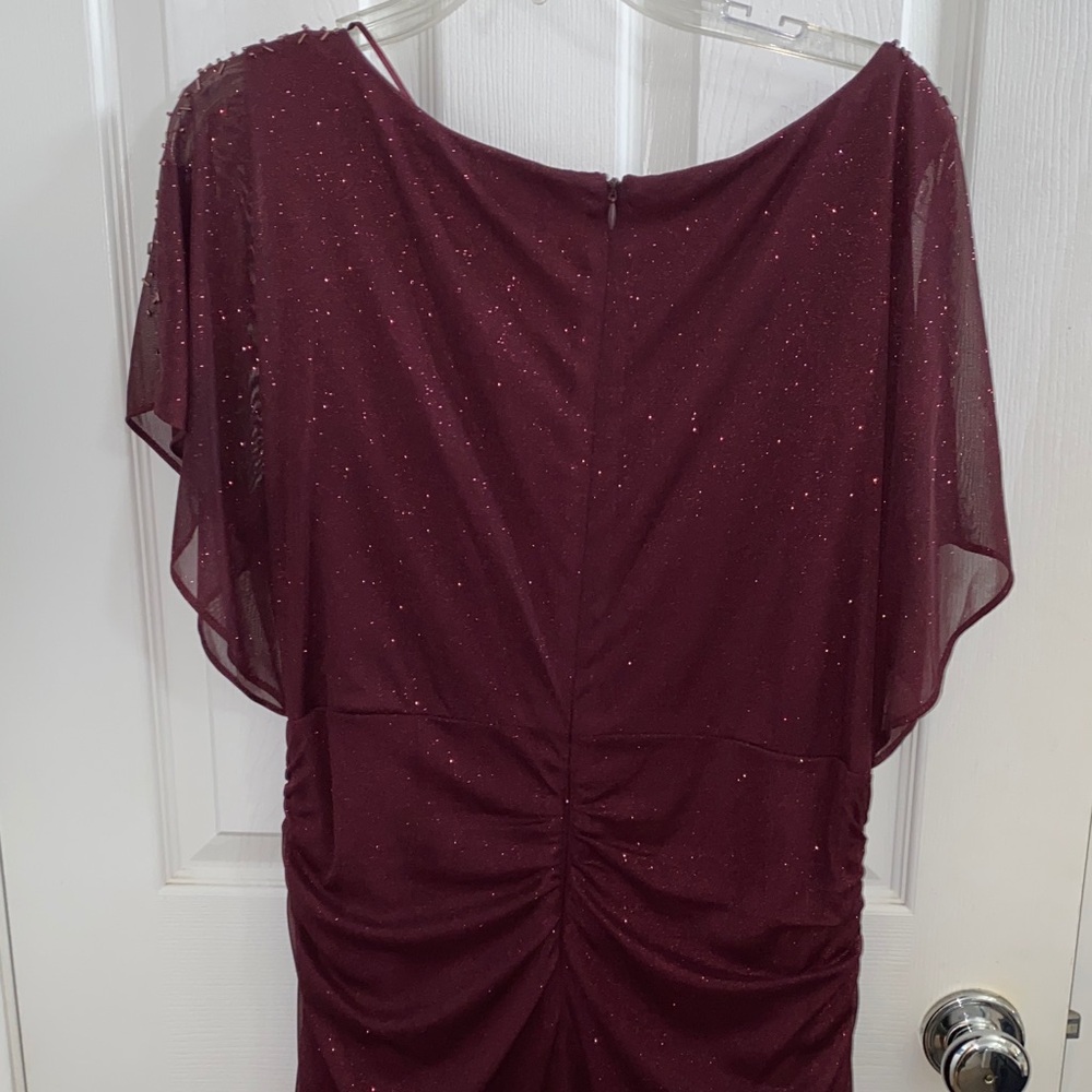 SLNY Burgundy Maxi Dress - Picture 9 of 12